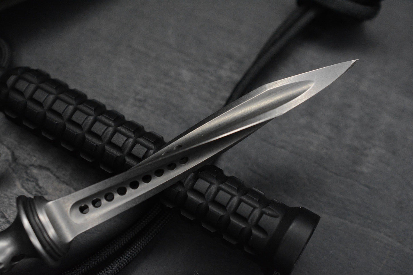 RARE Microtech Mini Jagdkommando 4” Tri Dagger Stainless SN 485 Discontinued
