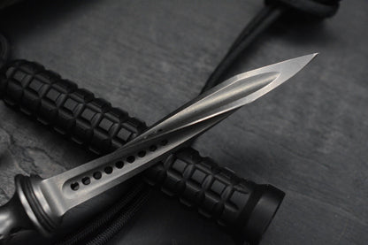 RARE Microtech Mini Jagdkommando 4” Tri Dagger Stainless SN 485 Discontinued
