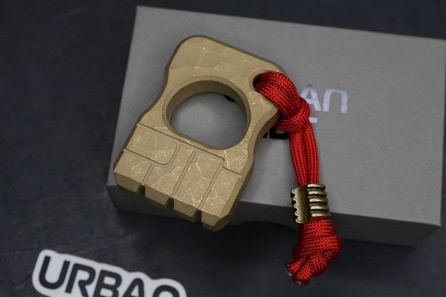 NEW Urban EDC x CadLab Fist Bump Bottle Opener Dark washed Brass w/Radiator Bead