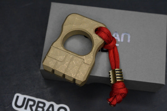 NEW Urban EDC x CadLab Fist Bump Bottle Opener Dark washed Brass w/Radiator Bead