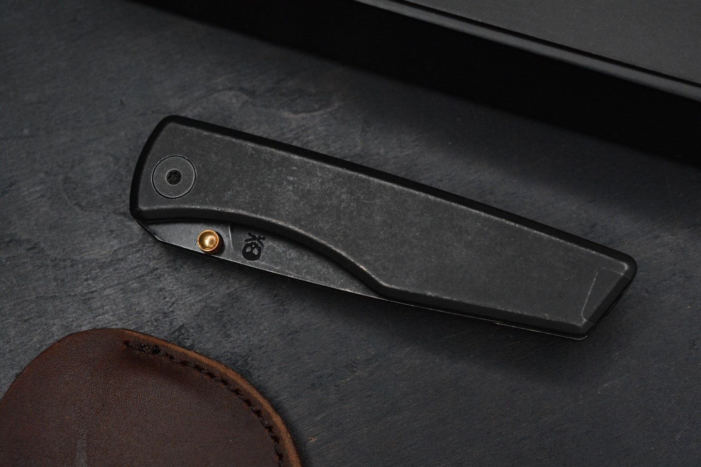 NEW Pete’s Pirate Life PPK Overlook Kinfe & Coin - M390 / Black Acid Wash Ti