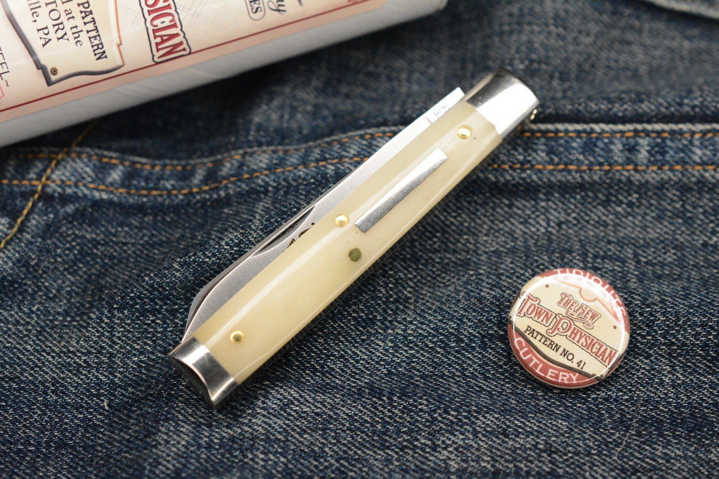 NEW Great Eastern Cutlery - New Town Physician Smooth Oiled Bone # 412226