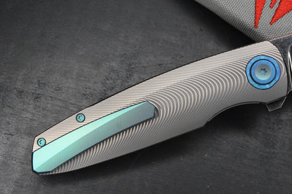 NEW Holt Bladeworks Outlaw - 4” M390 / Ridgeback Ti w/ Crystallized Ti Accents