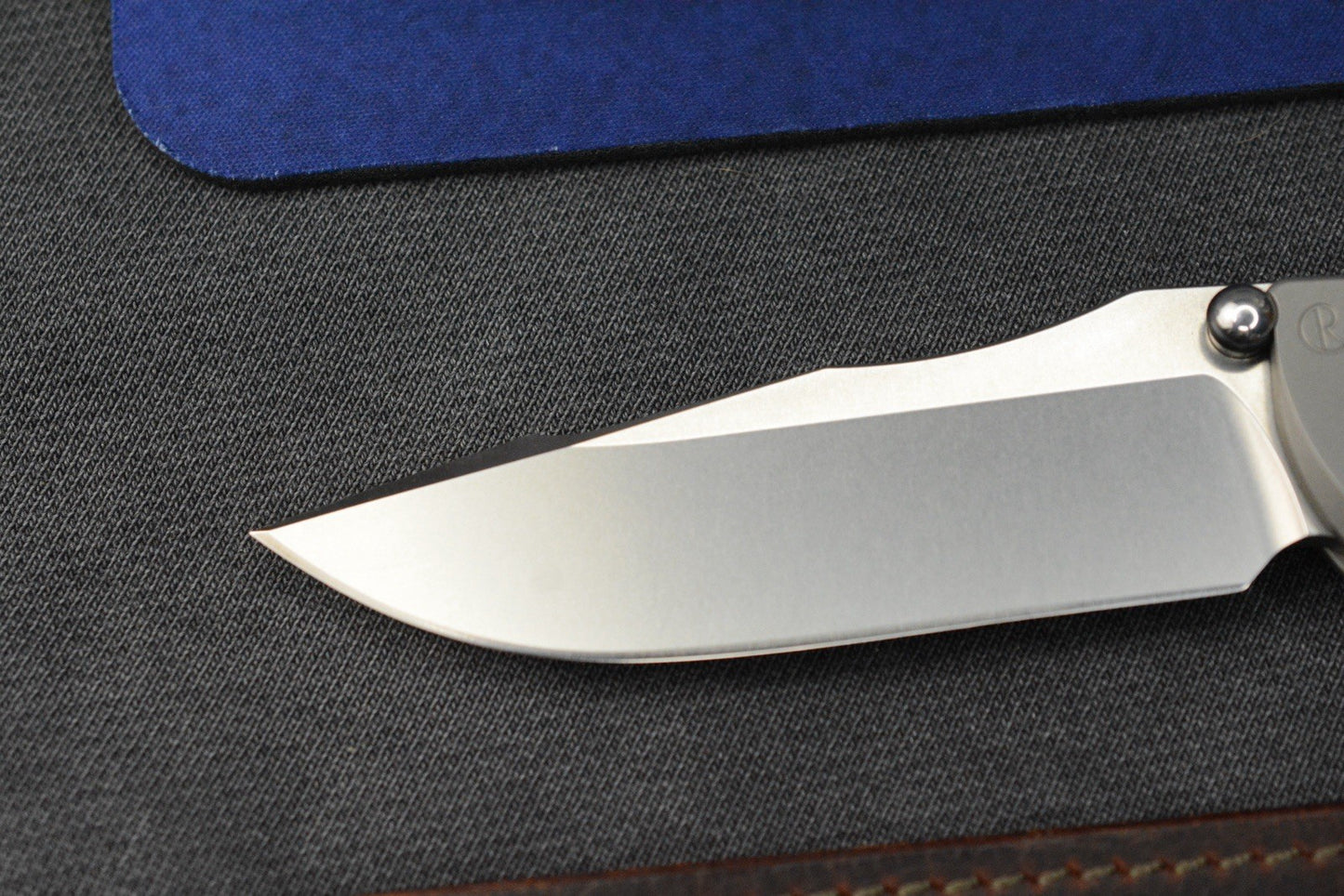 NEW Chris Reeve Umnumzaan - Glass Blasted / Drop Point Magnacut w/ Leather Sheath