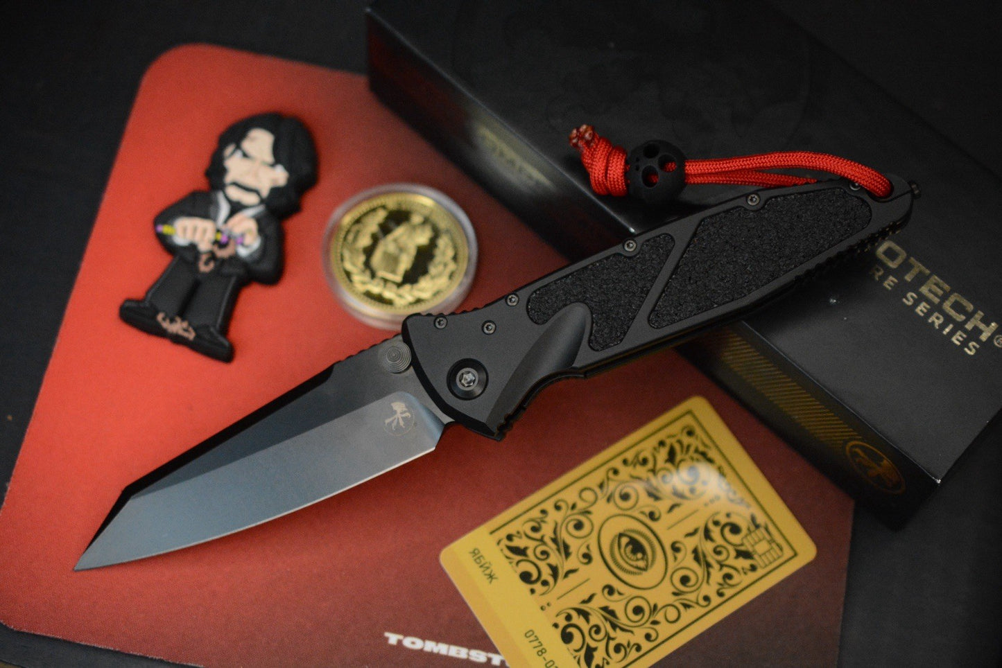 NEW Microtech Socom Elite Warcom SHADOW Black DLC w/ Playge Bead & Wick Pack