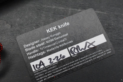 RARE++ Custom Knife Factory KEK Slipjoint - Black DLC / M398 w/ Zirc Droid Bead