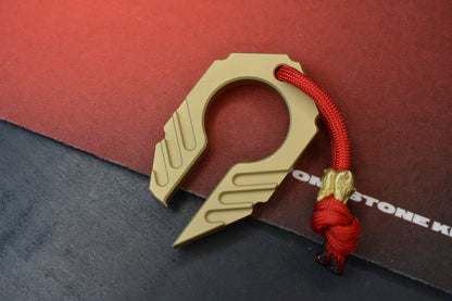 New Pharaoh EDC Matte Brass Bottle Opener w/ COA & Brass Molar Bead