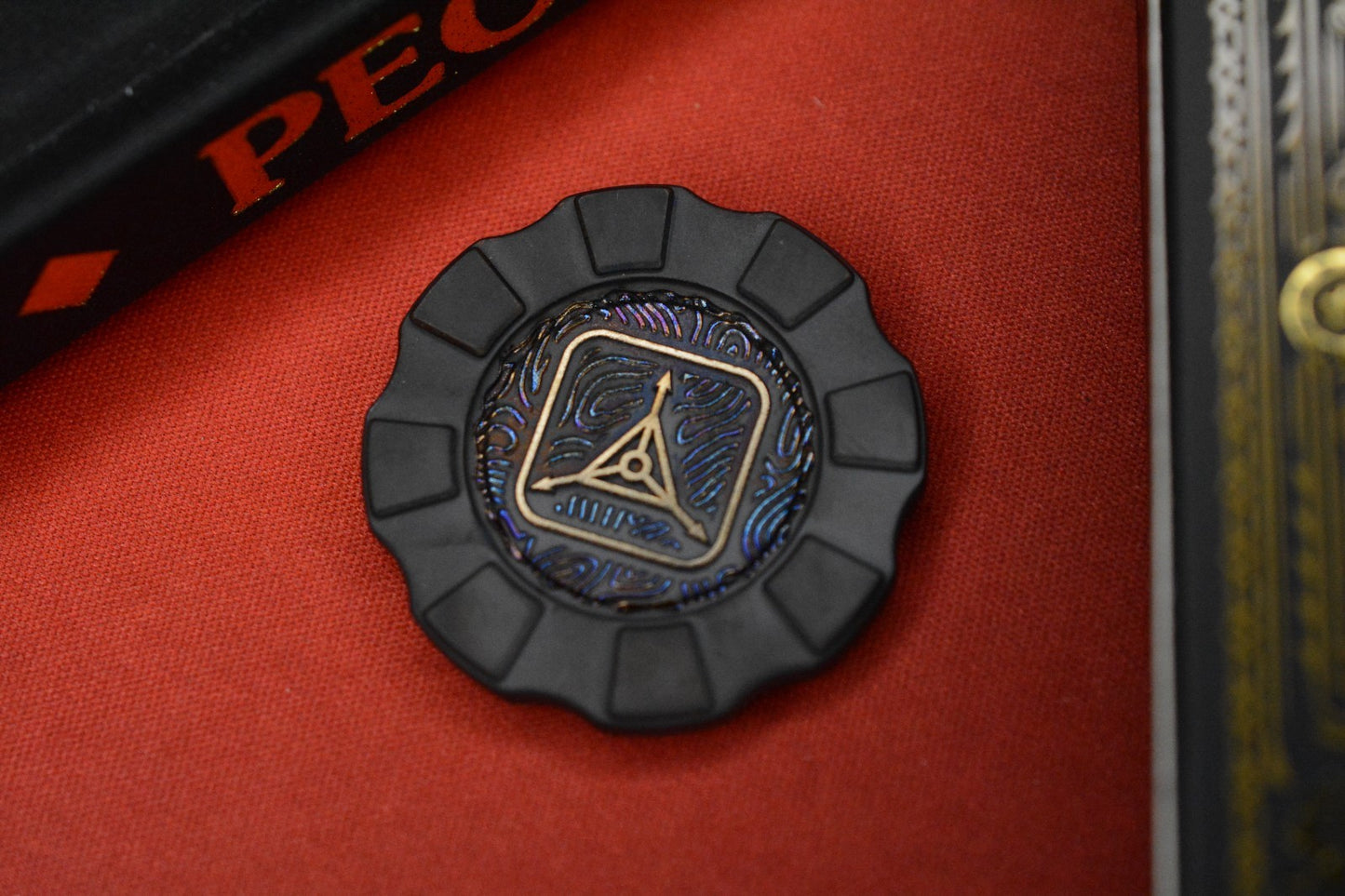 NEW HiTex x Triple Aught Design Mean Skull - Blackened / Anodized Titanium Coin