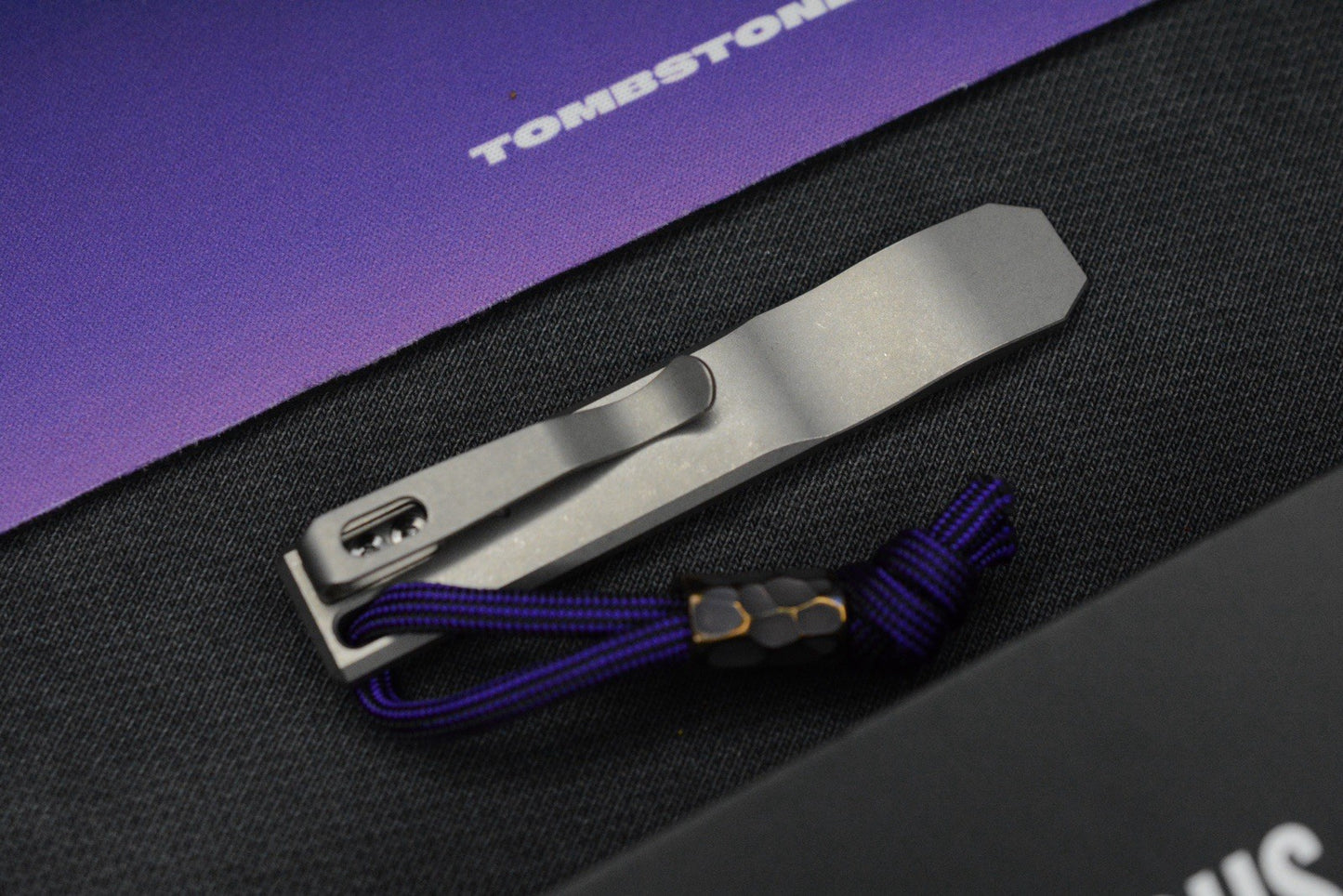 NEW Notorious EDC Dirty Deeds Stonewashed Ti Pry w/ Custom Bead