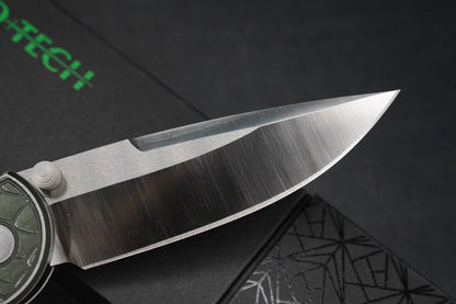 NEW Pro-Tech Integrity TR-3 Manual Green Battleworn Reptile Handle S35VN