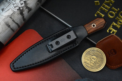NEW Pete’s Pirate Life Custom Fixed Blade - Darkened Magnacut / Walnut Handles