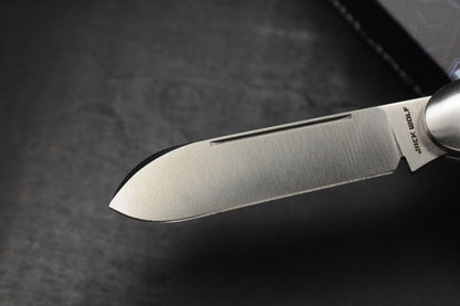 NEW Jack Wolf Knives Gateway Barlow Equal End - Smooth Red Bone/Satin Blade