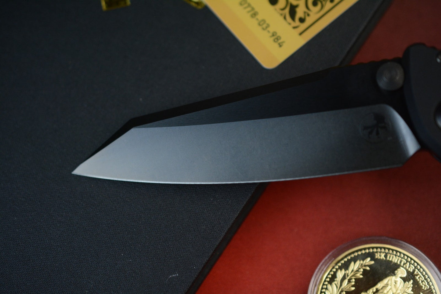 NEW Microtech Socom Elite Warcom SHADOW - Carbon Fiber Inlays w/ Playge Bead +
