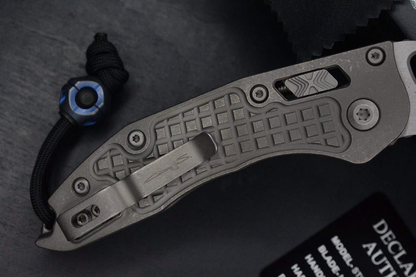 NEW Microtech Manual Stitch Marfione Select - Full Ti/ Frag w/ CMW Bead & Patch