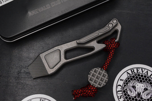 CUSTOM Arevalo Pry Bar - Brushed & Satin Finish Titanium w/TWK Curator Re Playge