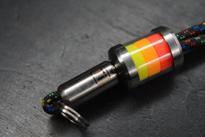 NEW Ti2 Design Tri TRD Color Layered Ti Lanyard Bead - Re Playge Microtech