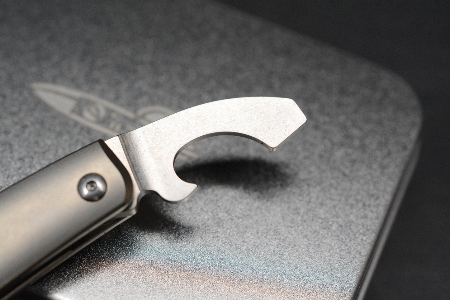 NEW D Rocket Designs Serpentine Slipjoint Ti M390 Wharncliffe Bottle Opener