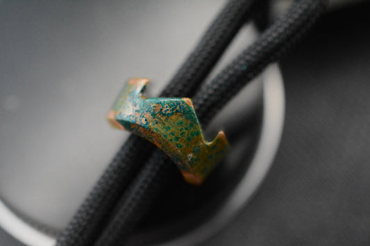 RARE WYSTE DESIGNS Crown - Blue Shipwreck Bronze Bead