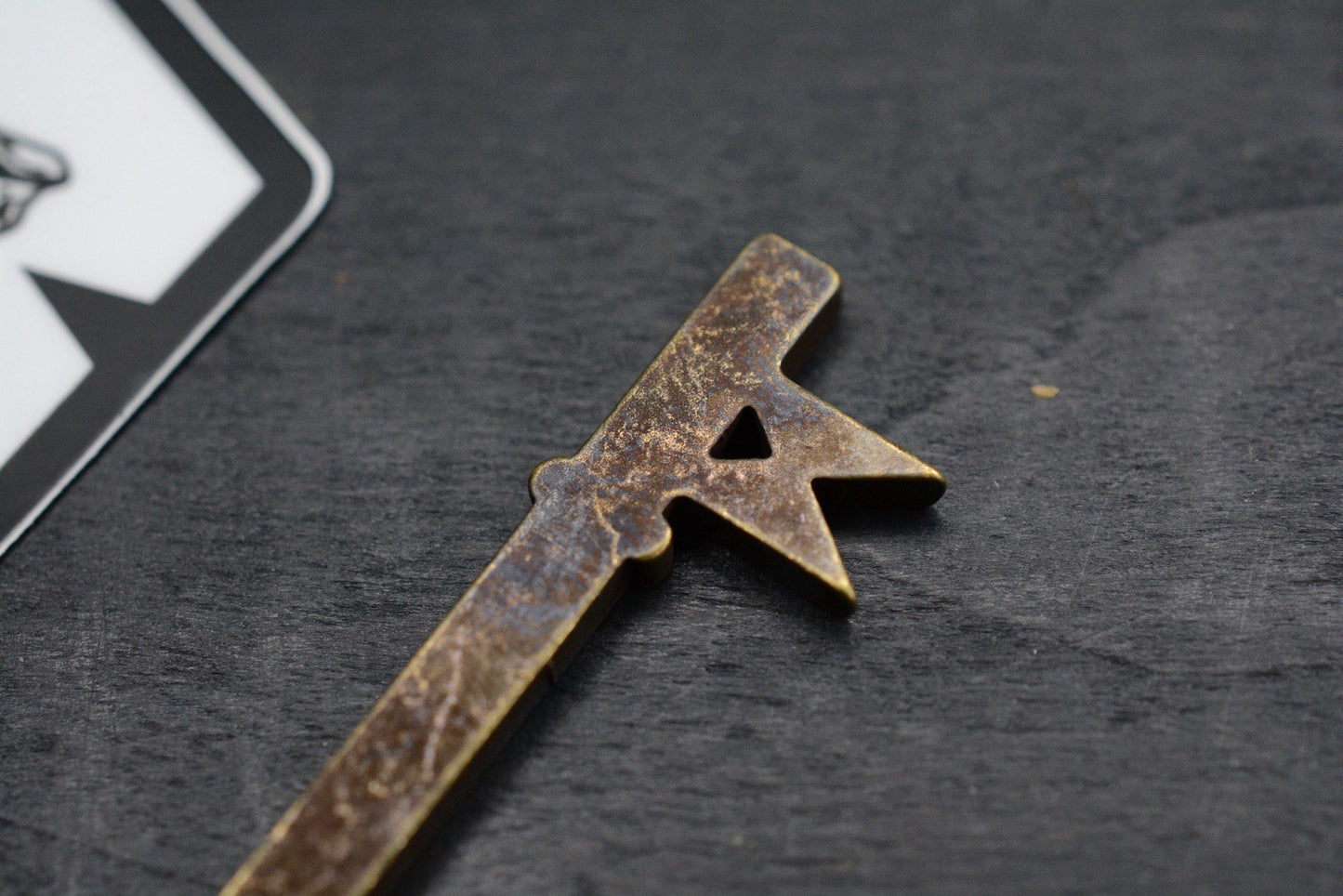 SUPER RARE JRW Gear Key Antique Brass Tool & Pocket Art