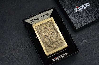 RARE CUSTOM ZIPPO Deadpool Vs Wolverine Brass Lighter - High Detail