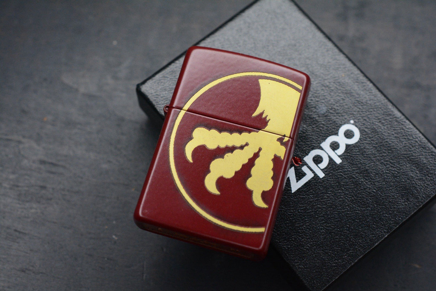 RARE CUSTOM ZIPPO x Microtech Knives - Burgundy Lighter BNIB 1/1 Discontinued