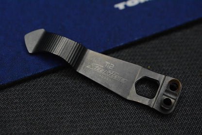 NEW Steel Flame - Smile Mother F****r Ti Pocket Clip - Blackout TRD Finish