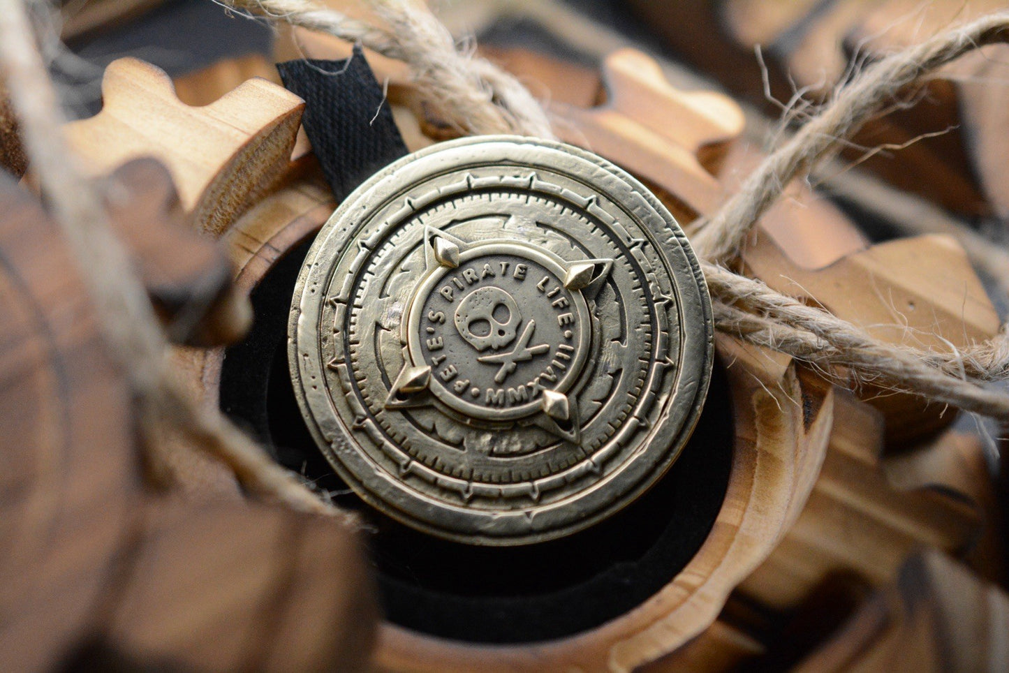 NEW Pete’s Pirate Life - V9 Brass Mechanical Coin w/ PPL Puzzle Box