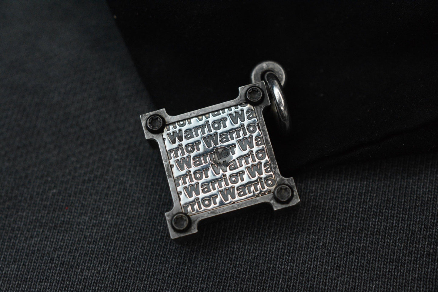 RARE Steel Flame KillboX Crusader Warrior Blued Ti Pendant