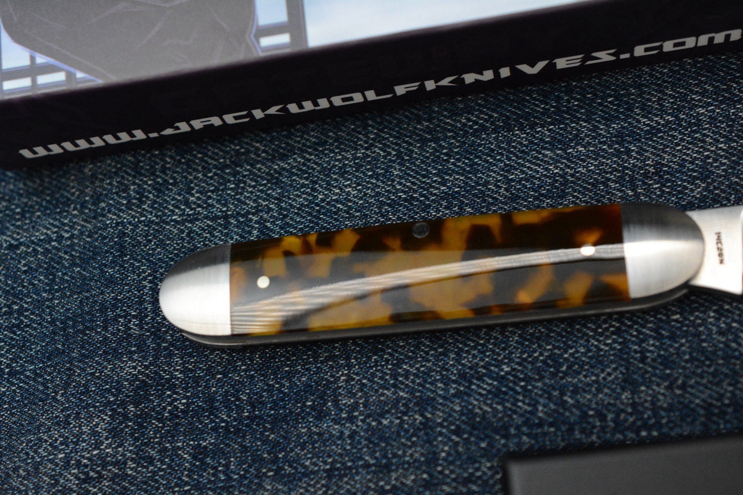 NEW Jack Wolf Gateway Equal End - Tortoise Shell Kirinite /Belt Satin Spearpoint