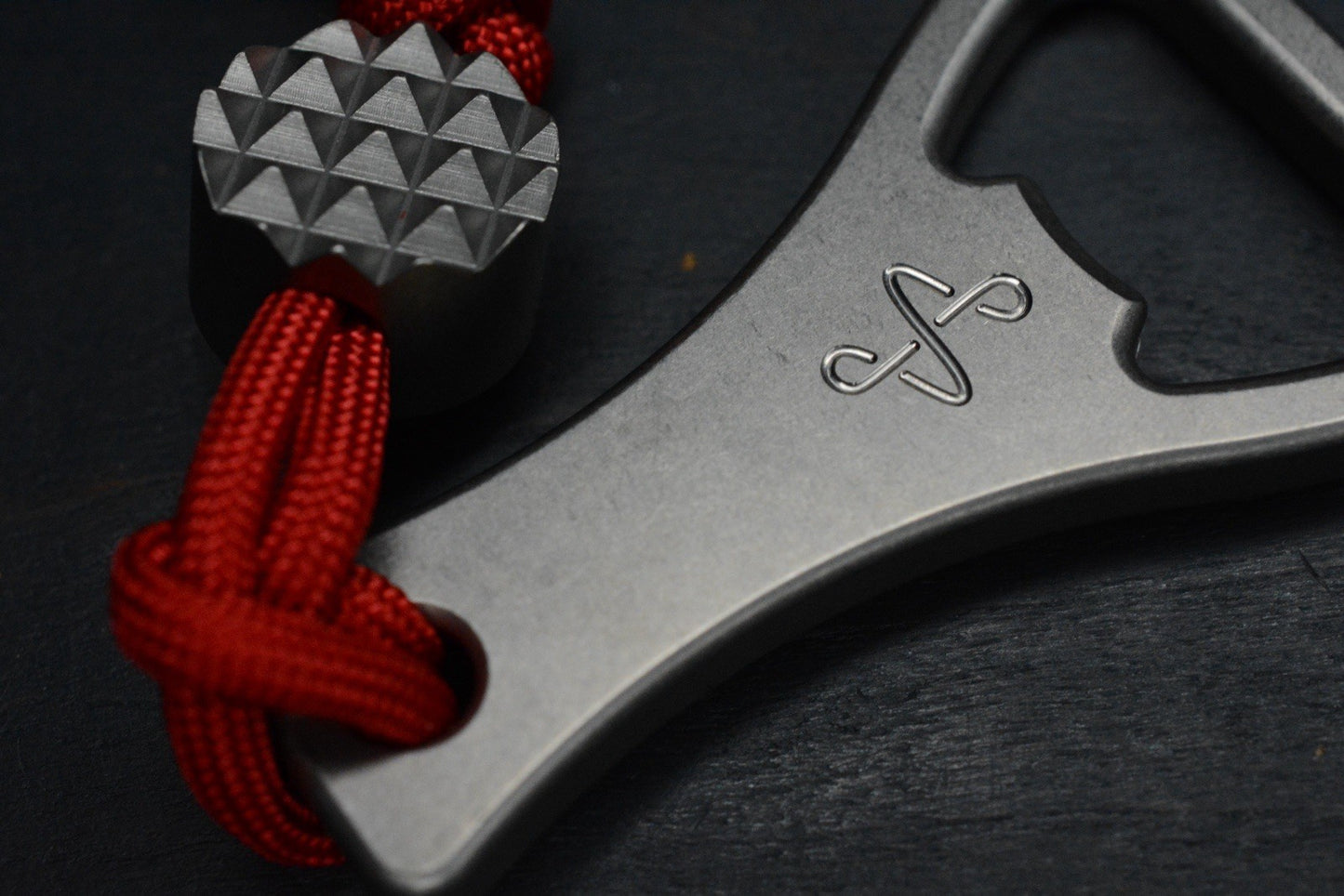 RARE PSD Designs Double Infinity Titanium Bottle Opener w/ TKW Curator