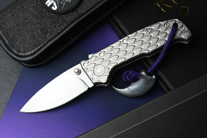RARE Demko AD20 CXT Shark Lock Dragon Scale Ti / CPM3V Barong w/Dragon Claw Bead