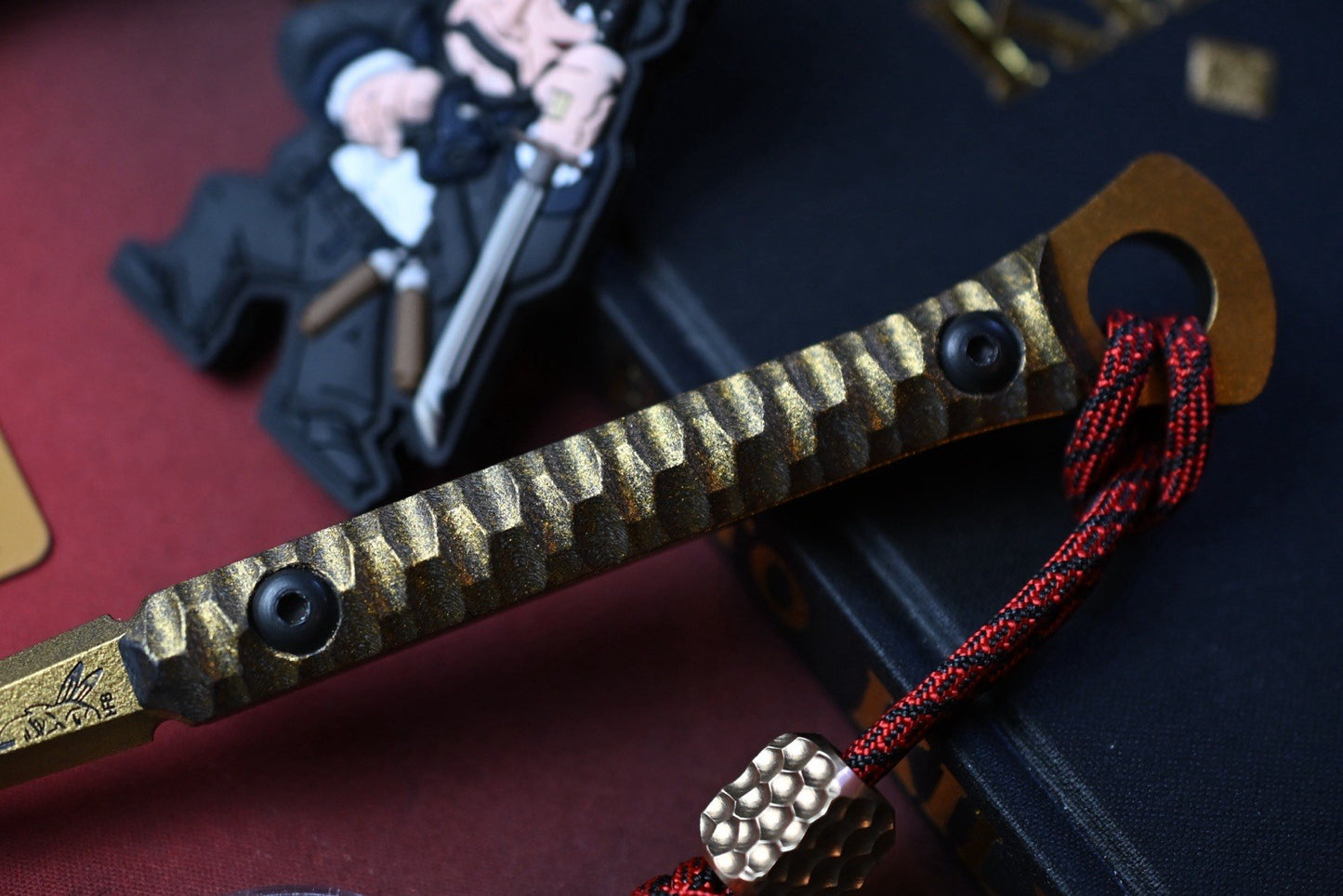 RARE Half Face Blades Cardiac Spike - Gold Finish w/ Bead & Wick Set