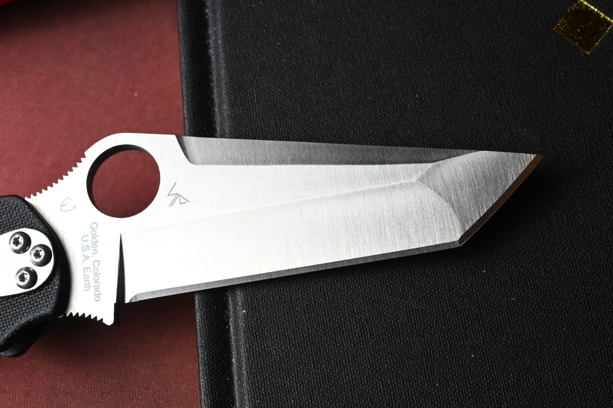 NEW Spyderco Paramilitary 2 - Tanto CPM M4 / Black G10 w/ Poison Bead BHQ EXC