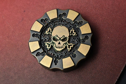 RARE HiTex Gear x Tech Pirate - Game Over THICK Chip - Engraved Brass