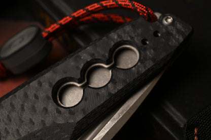 NEW Thermal Tactical Ambient Plasma - Carbon Fiber / Black G10 4” M390 w/ Bead