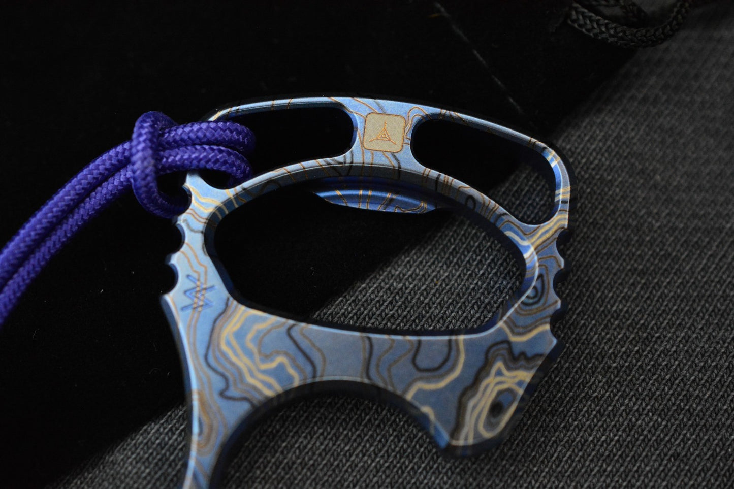 NEW Triple Aught Design Rook TAD Edition SW Blue Ti Bottle Opener w/ Bead