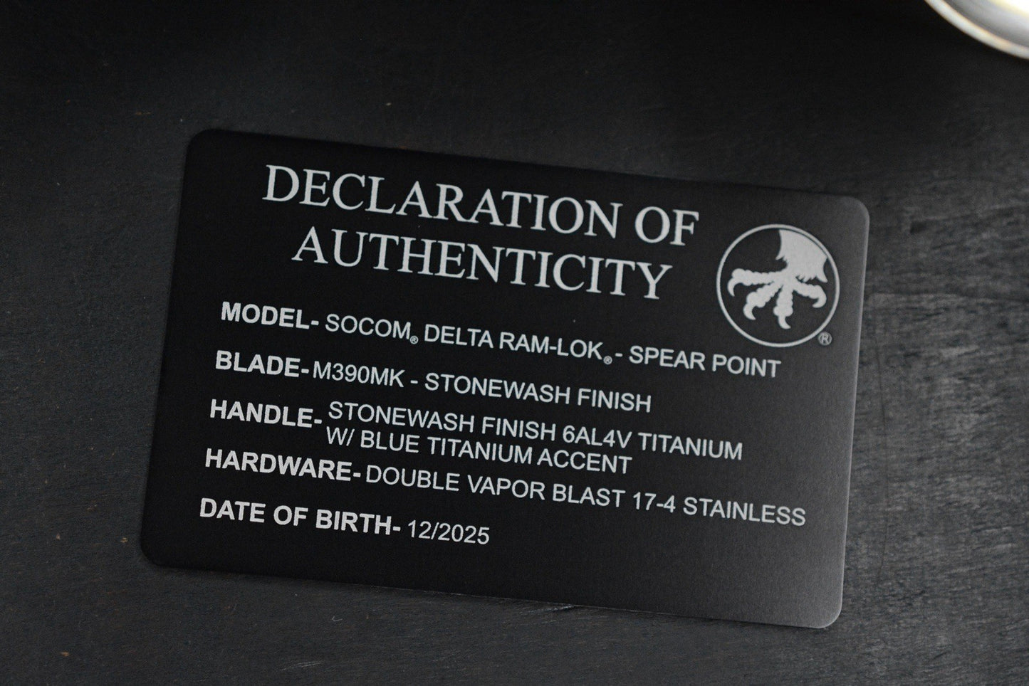 NEW Microtech Socom Delta RAM-LOK Ti/ SPEARPOINT M390 w/ John Wick Pack & Bead