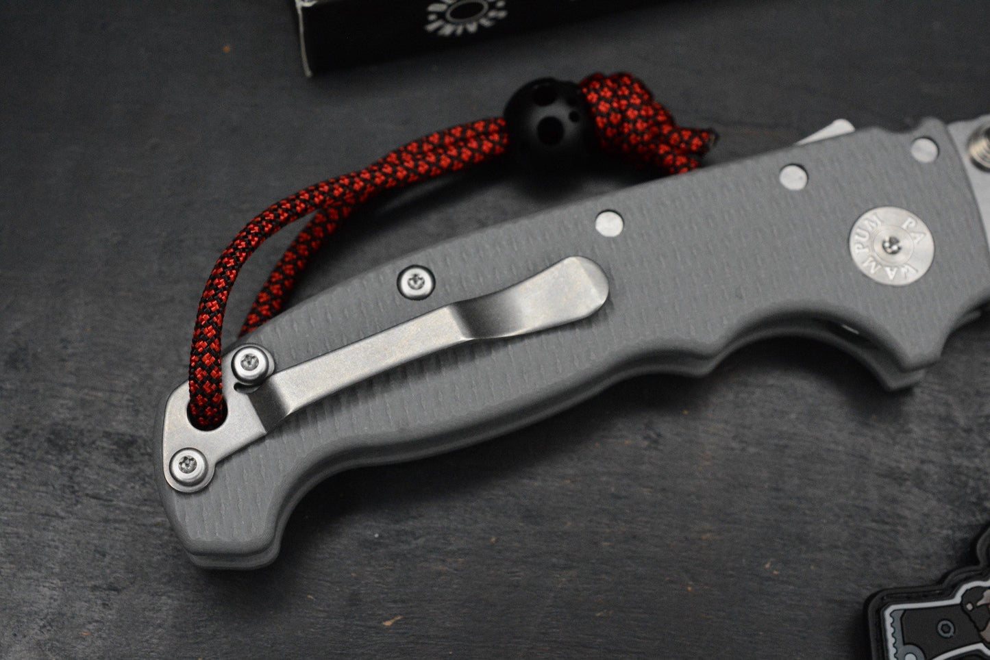 RARE Demko USA MG AD20 - Grey G-10/ Clip Point CPM3V Slotted w/ Black Ti Bead