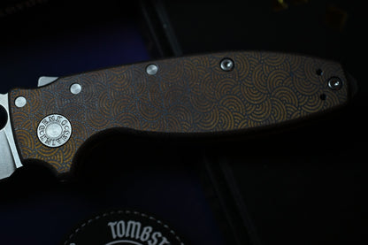 RARE Urban EDC x Demko Shark-A-Tac - Blue Ti & Bronze Chaos Seigaiha / MagnaCut