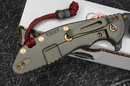 RARE Hinderer Skinny XM-24 - Walnut Handle/ Antique Green Ti - Battle Worn
