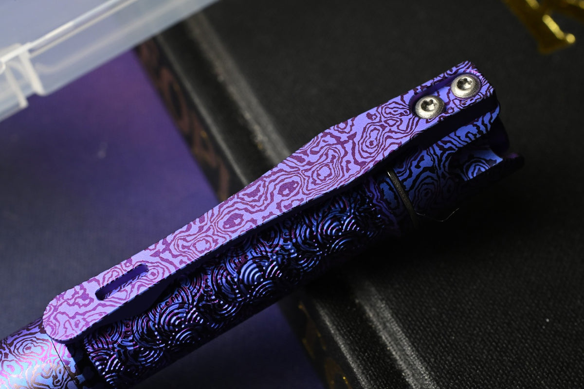 RARE Reylight x Urban EDC Pineapple Mini Flashlight - Purple Ti Seigahai Milled