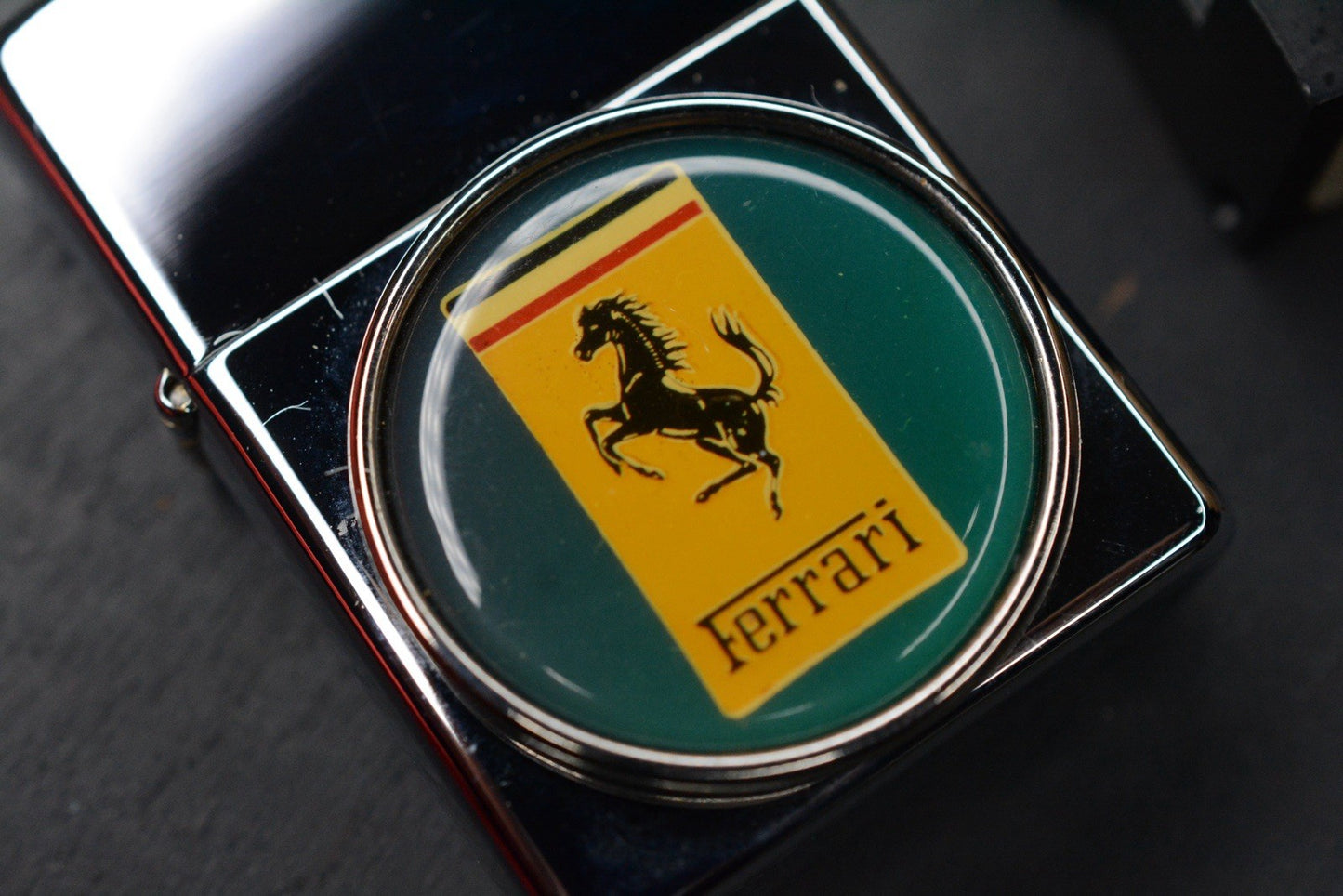 VINTAGE CUSTOM ZIPPO x FERRARI Prancing Horse Cavallino Logo -  Lighter