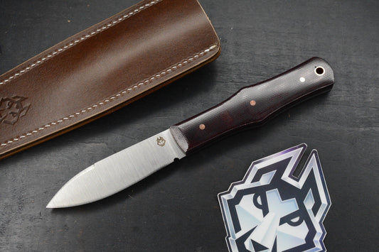 NEW Jack Wolf x LT Wright Vampire Hunter /Crimson Canvas Micarta /AEB-L USA MADE
