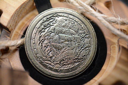 NEW Pete’s Pirate Life - V9 Brass Mechanical Coin w/ PPL Puzzle Box