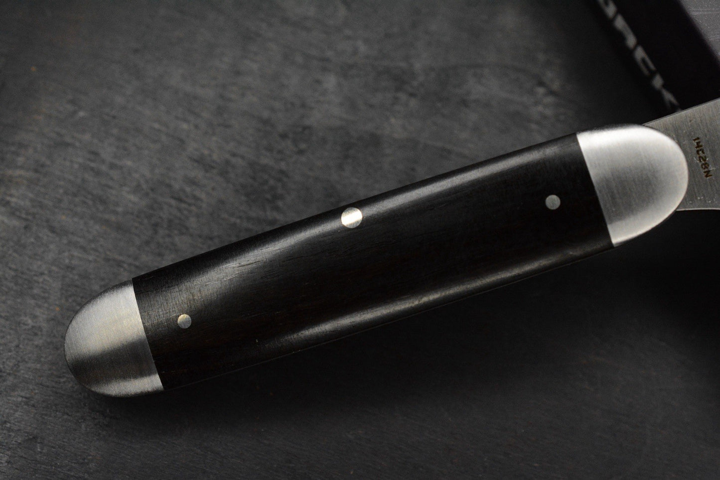 NEW Jack Wolf Knives Gateway Equal End Ebony Slip Joint / Satin Sandvik Blade