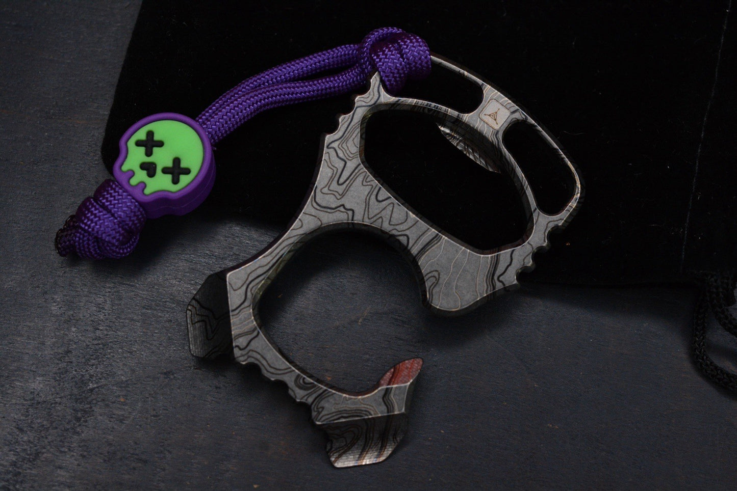 RARE Triple Aught Design Rook TOPO Ti / Bottle Opener w/ Wkrmn Skull Bead