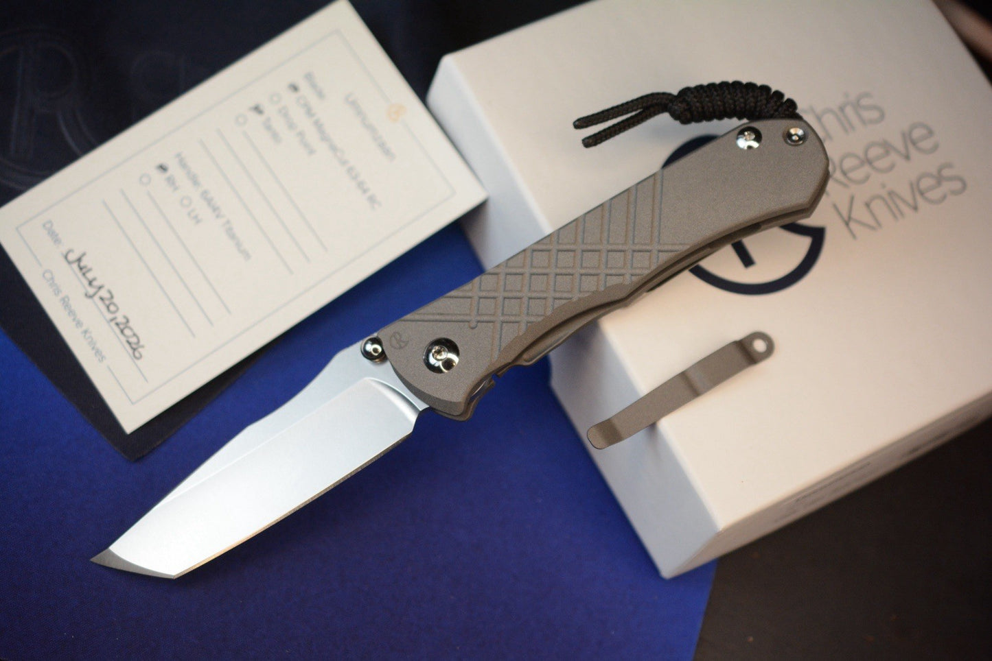 NEW Chris Reeve Umnumzaan - Sand Blasted / T/E Magnacut w/ Custom Flag Clip