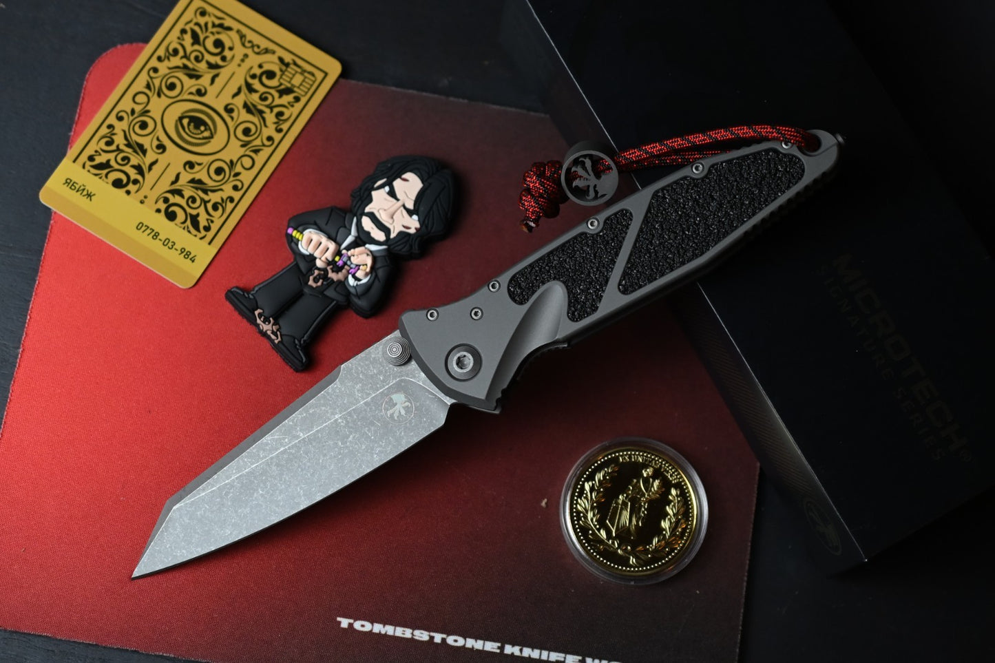 Microtech Socom Elite Warcom w/ Natural Clear Handles & Apocalyptic w/ Wick Pack