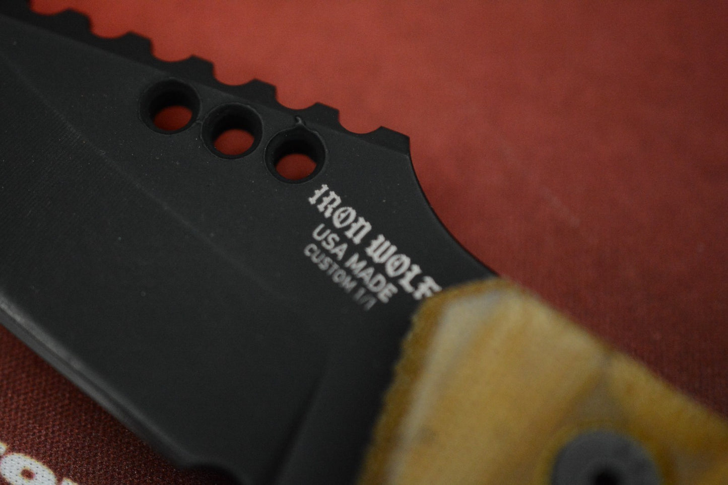 RARE Crimson Customs RPM Iron Wolf Black / Butterscotch Micarta (1of 1 Custom)