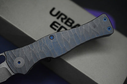 NEW Urban EDC x Demko Castellan N/F - Acid Etched Vanax / Blurple Rock Ti